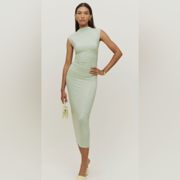 Reformation NWT Billy Dress S Pistachio Light Green sleeveless dress NEW Small - Picture 1 of 5